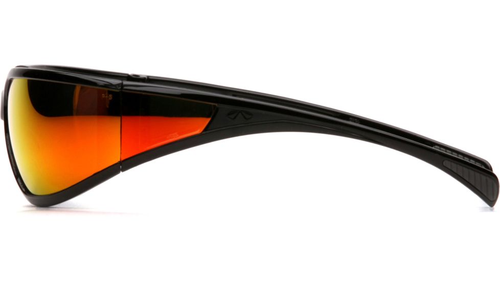 Pyramex Exeter Safety Glasses - Sky Red Mirror Anti-Fog Lens, Glossy Black Frame SB5155DT