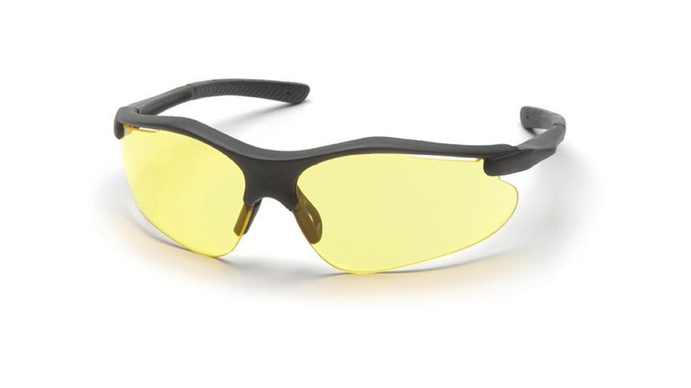 Pyramex Fortress Safety Glasses - Amber Lens, Black Frame SB3730D