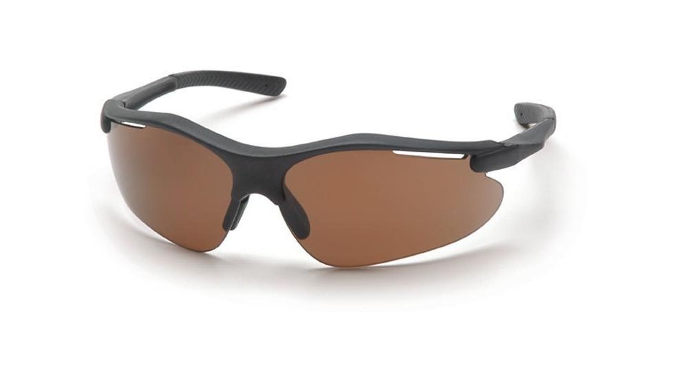 Pyramex Fortress Safety Glasses - Coffee Lens, Black Frame SB3715D
