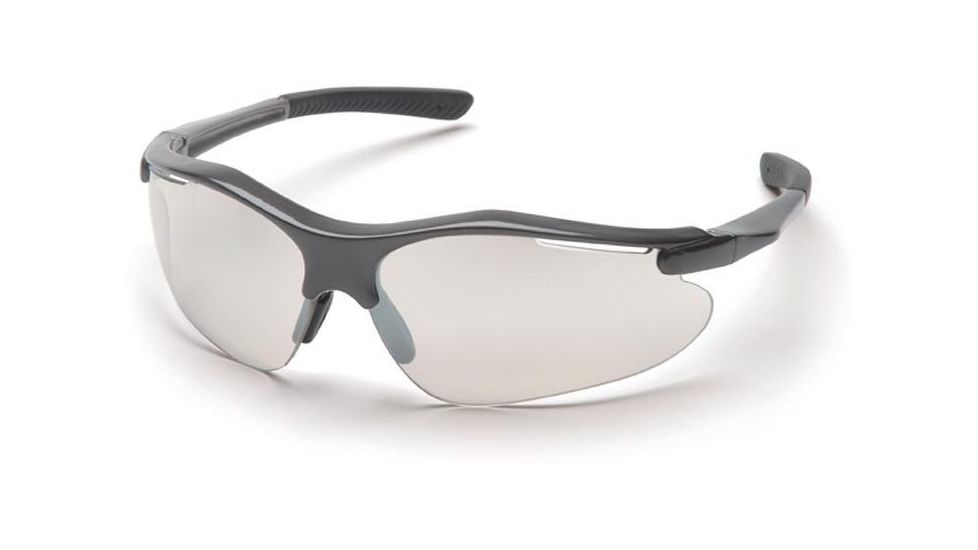 Pyramex Fortress Safety Glasses - Indoor/Outdoor Mirror Lens, Gray Frame SG3780D