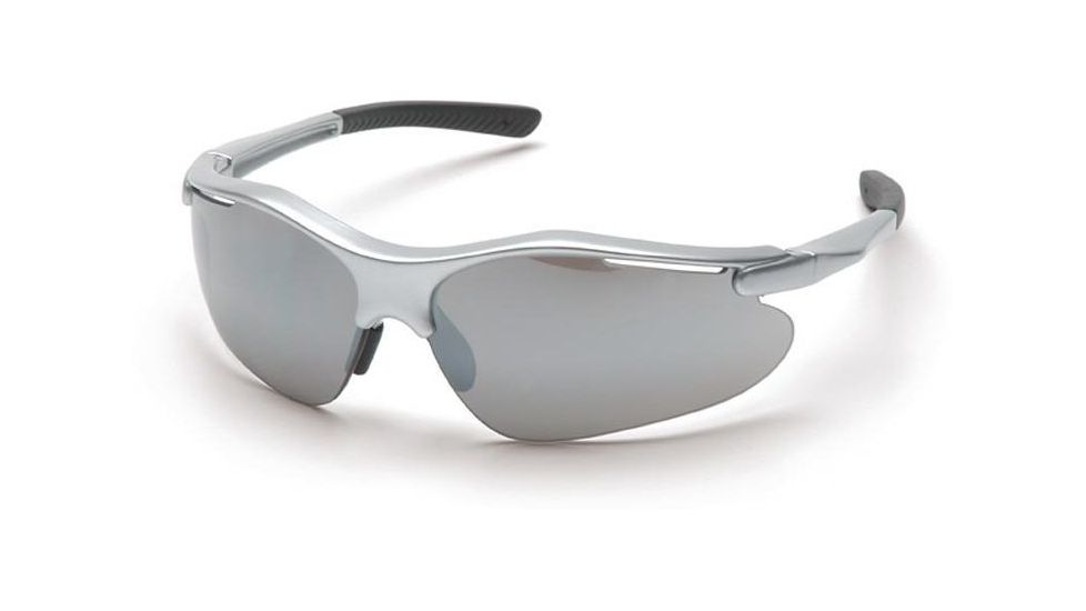 Pyramex Fortress Safety Glasses - Silver Mirror Lens, Silver Frame SS3770D