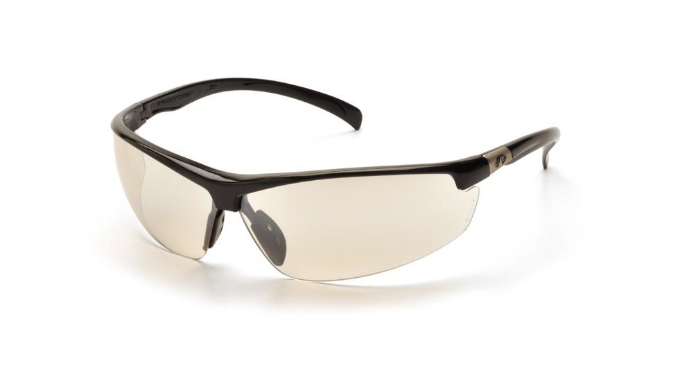 Pyramex Forum Safety Glasses - Black Frame, Indoor/Outdoor Mirror Lens