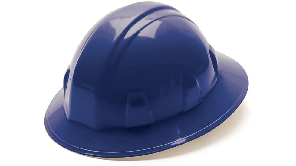 Pyramex Full Brim 4 Point Ratchet Suspension Hard Hat - Blue HP24160