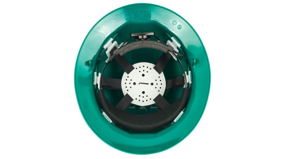 Pyramex Full Brim 6 Point Ratchet Suspension Hard Hat - Green HP26135
