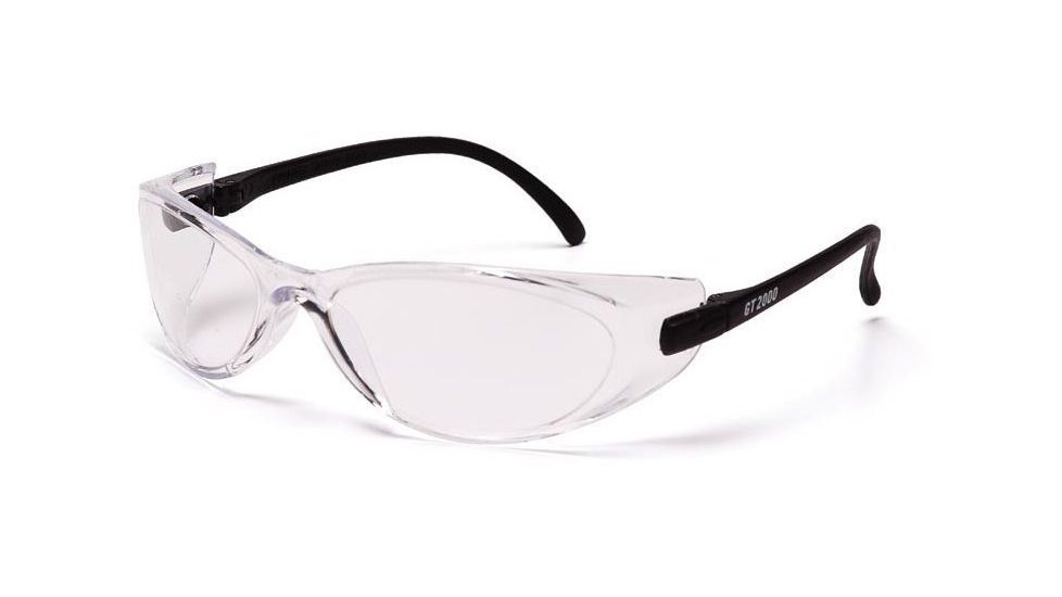 Pyramex GT 2000 Safety Glasses - Clear Lens, Black Temples Frame SB2010S