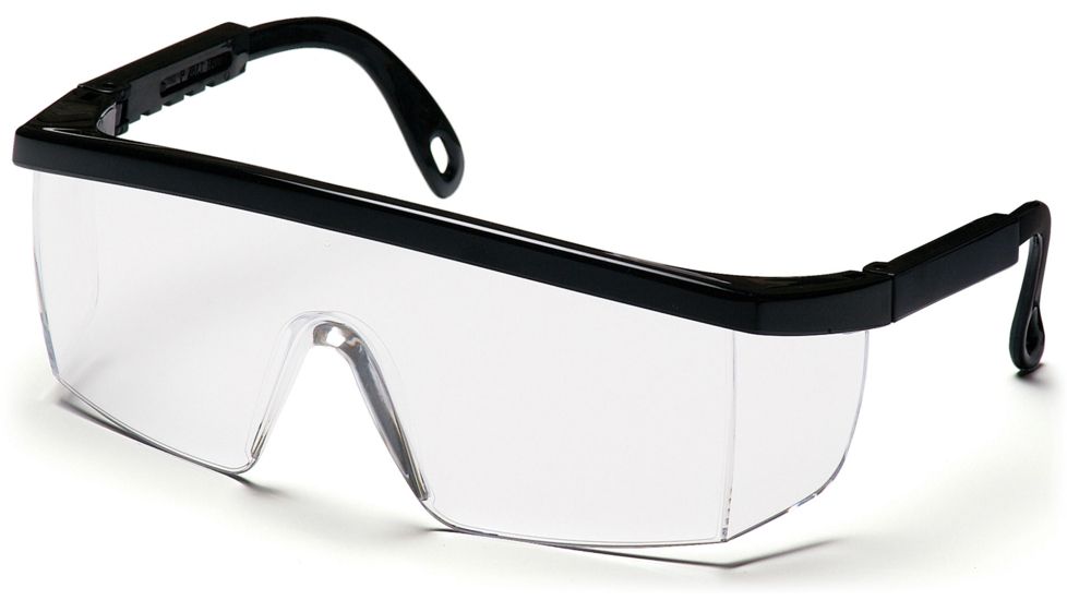 Pyramex Integra Safety Eyewear - Clear Lens, Black Frame SB410S