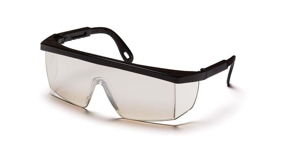 Pyramex Integra Safety Glasses - Indoor/Outdoor Mirror Lens, Black Frame SB480S