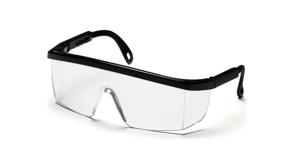 Pyramex Integra Safety Glasses w/Clear Anti-Fog Lens, Black SB410ST