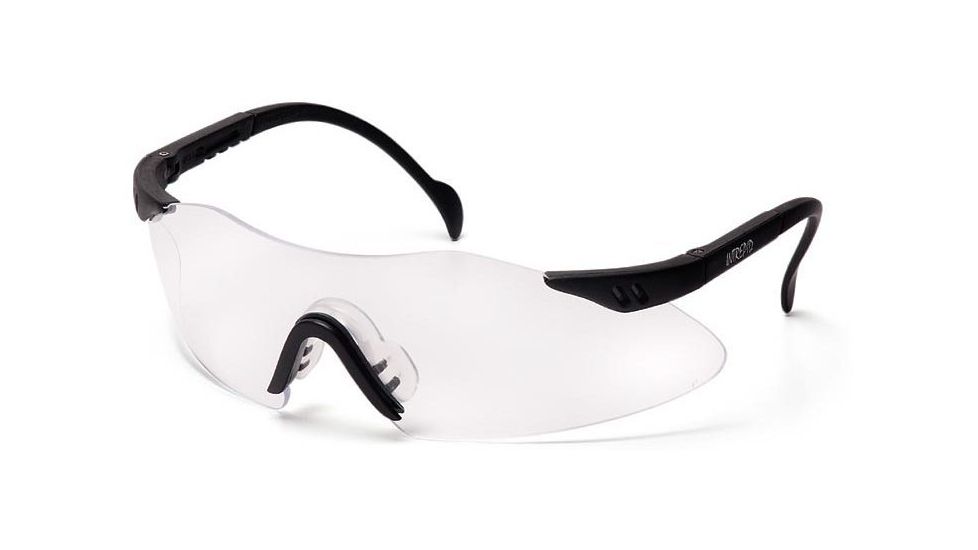 Pyramex Intrepid Safety Glasses - Clear Lens, Black Frame SB1610S
