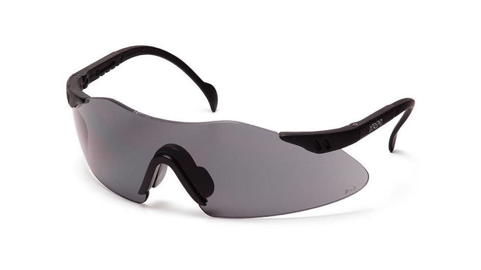 Pyramex Intrepid Safety Glasses - Gray Lens, Black Frame SB1620S