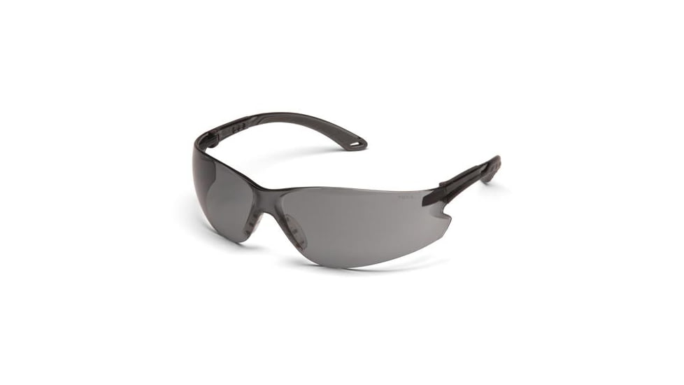 Pyramex Itek Safety Glasses, Gray Frame/Gray Lens w/ Adjustable Temple S5820SADJ