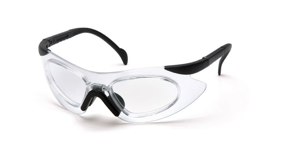 Pyramex Legacy Safety Glasses - Clear w/ RX Insert Lens, Black Frame SB2310SRX