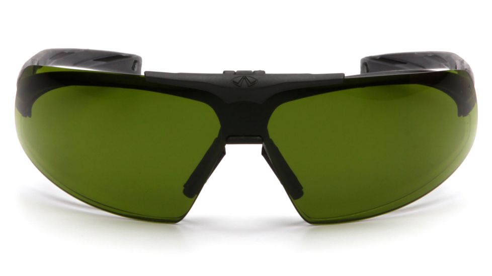 Pyramex Onix Plus Safety Glasses - Clear Anti-Fog Bottom Lens/ 3.0 IR Filter Flip Lens Lens, Black Frame SB4960STP