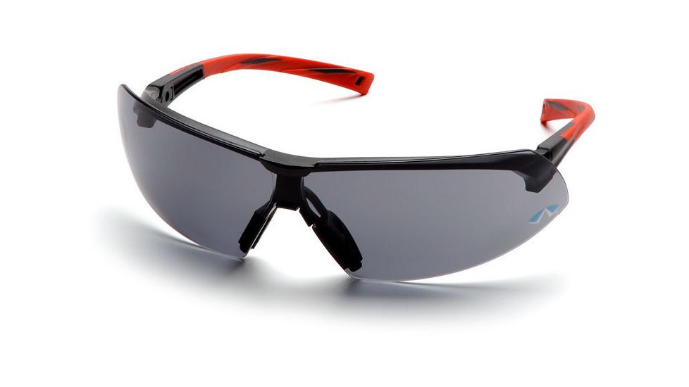 Pyramex Onix Safety Eyewear - Gray Lens, Red Frame SR4920S