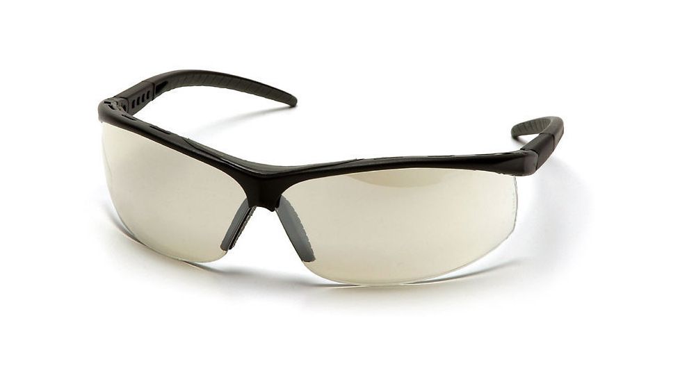 Pyramex Pacifica Safety Glasses - Indoor/Outdoor Mirror Lens, Black Frame SB3480S