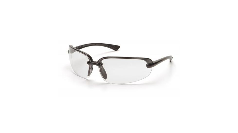 Pyramex Protocol Safety Glasses, Black Frame, Clear Lens SB6210D