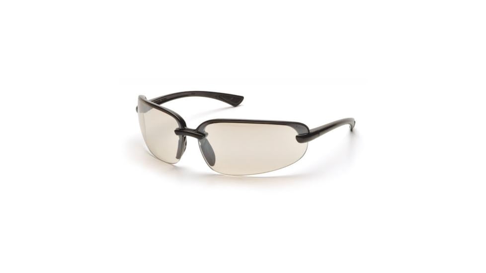 Pyramex Protocol Safety Glasses, Black Frame, Indoor/Outdoor Mirror Lens SB6280D