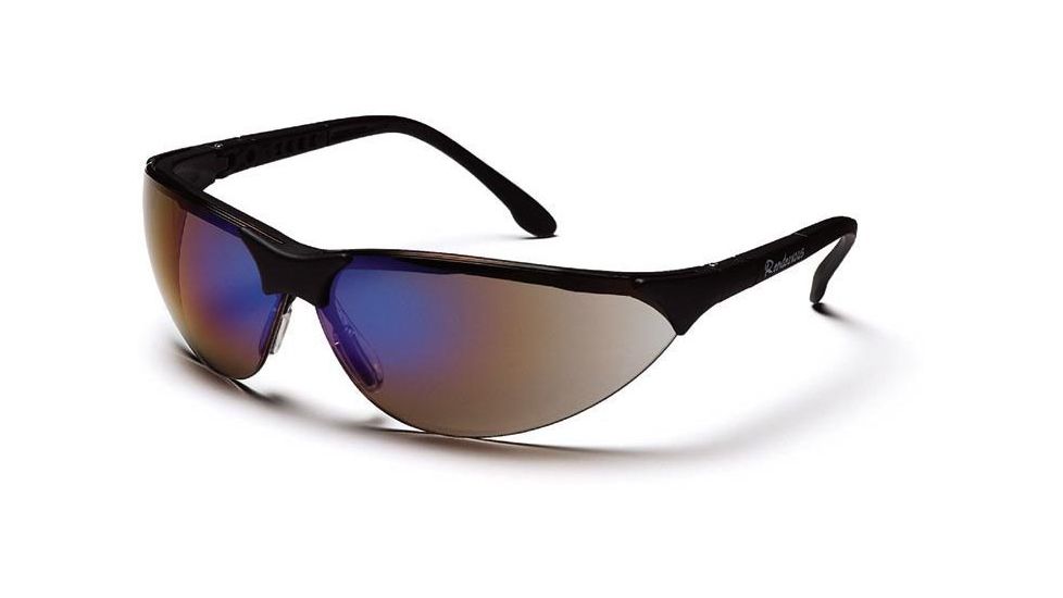 Pyramex Rendezvous Safety Glasses - Blue Mirror Lens, Black Frame SB2875S