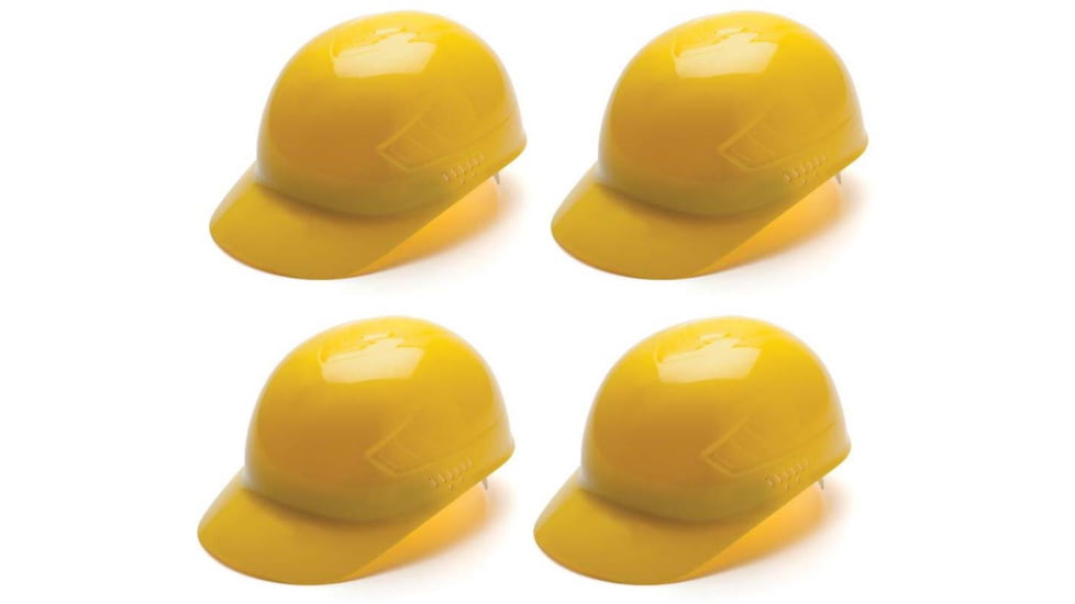 Pyramex Ridgeline Bump Cap,Yellow, Pack of 4