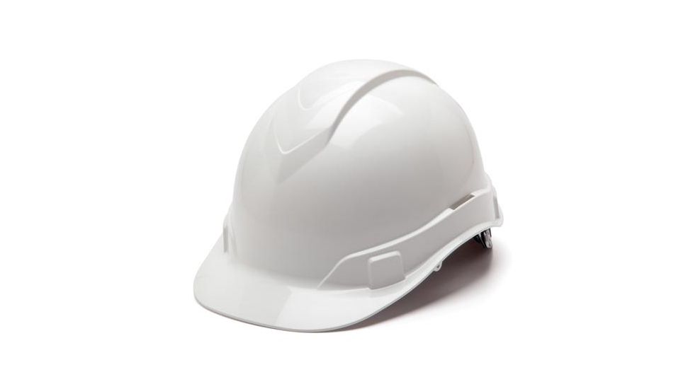 Pyramex Ridgeline HP44 Hard Hat,Cap-Style 4 Point Ratchet Suspension,White HP44110