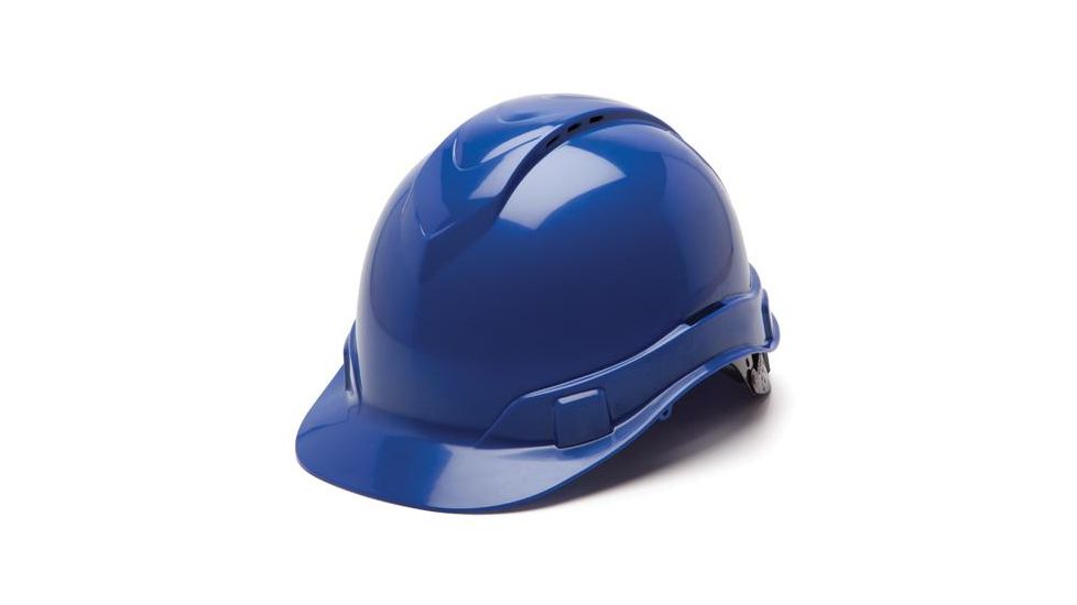 Pyramex Ridgeline Vented Cap Helmet, Blue, Box HP44160V
