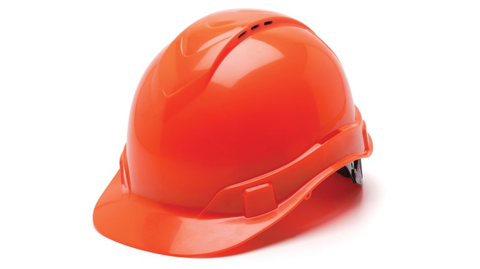 Ridgeline Vented Cap Style 4 Pt Ratchet Suspension, Hi Vis Orange