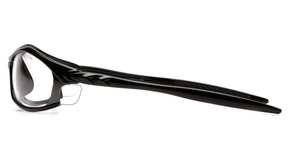 Pyramex Solara Safety Glasses - Clear Lens, Black Frame SB4310D
