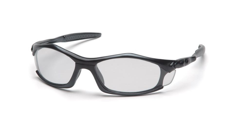 Pyramex Solara Safety Glasses - Clear Lens, Black Frame SB4310D