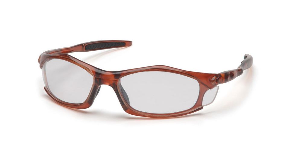 Pyramex Solara Safety Glasses - Clear Lens, Trans Orange Frame STO4310D