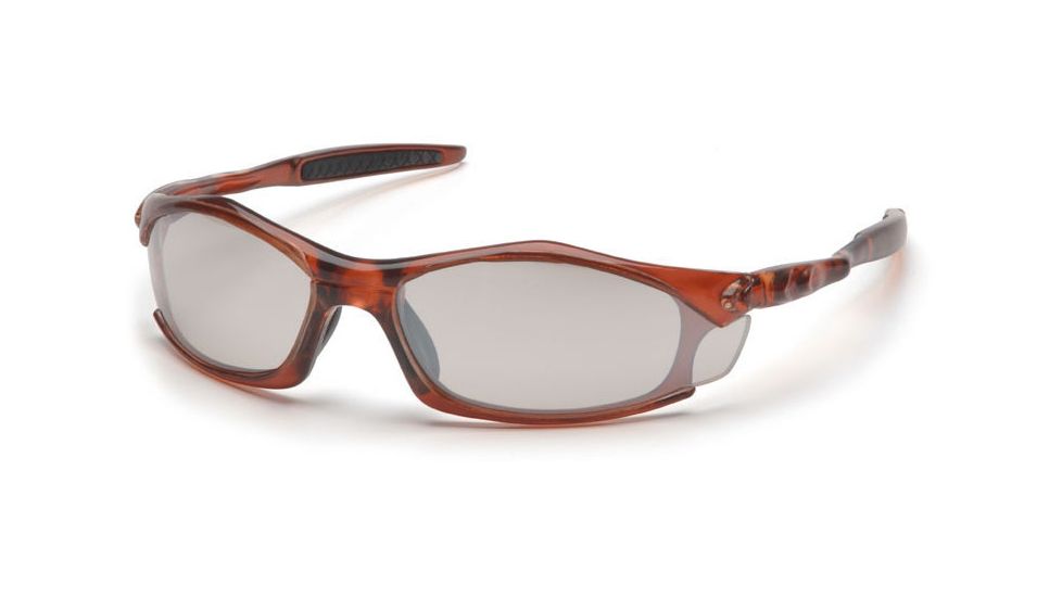 Pyramex Solara Safety Glasses - Indoor/Outdoor Mirror Lens, Trans Orange Frame STO4380D