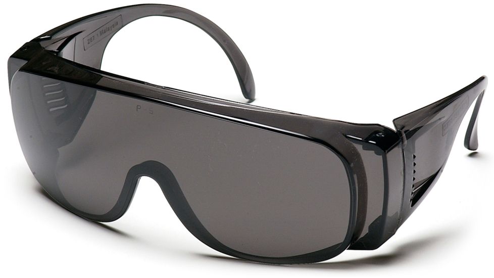 Pyramex Solo Safety Glasses - Gray Lens, Gray Frame S520S