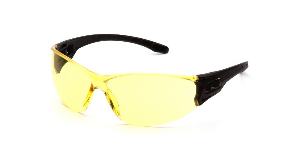 Pyramex Trulock Safety Glasses w/Amber Lens, Black SB9530S