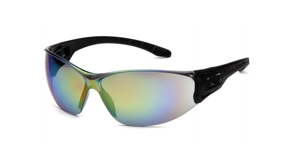 Pyramex Trulock Safety Glasses w/Multi-Mirror Lens, Black SB9556S