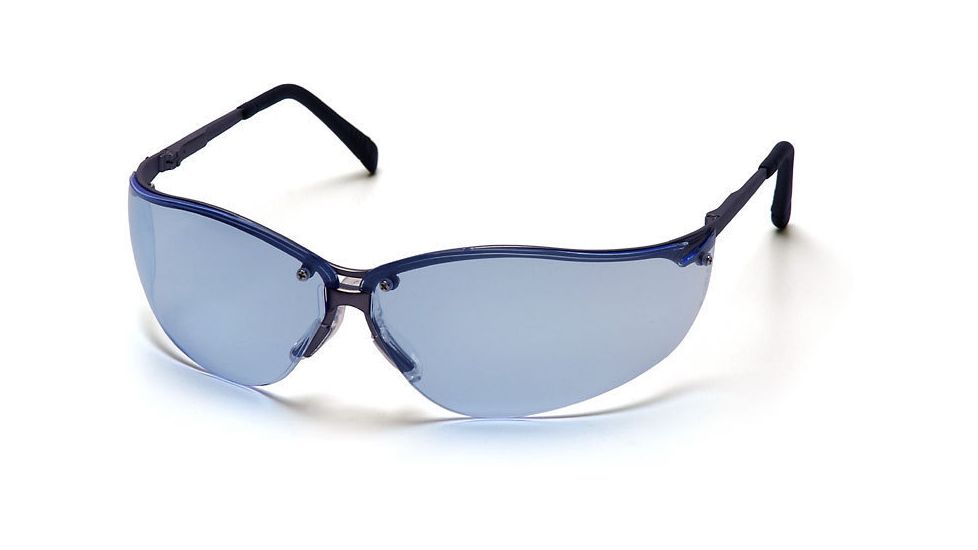 Pyramex V2-Metal Safety Glasses - Infinity Blue Lens, Gun Metal Frame SGM1860S