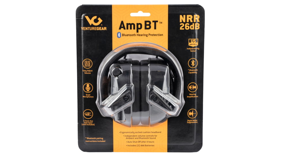 Pyramex VGPME30BT AMP BT Electronic Earmuff 26 DB Black