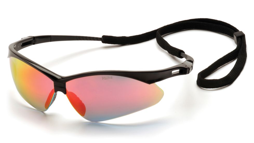 Pyramex Wildfire Safety Glasses, Ice Orange Mirror Lenses with Cord SB6345SP