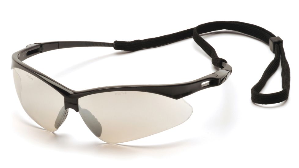 Pyramex Wildfire Safety Glasses, Indoor/Outdoor Mirror Lenses with Cord SB6380SP