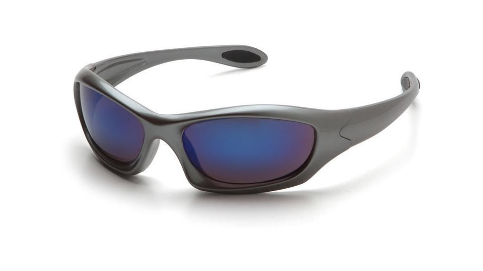 Pyramex Zone 3 Safety Eyewear - Ice Blue Mirror Lens, Gun Metal Frame SG5265D