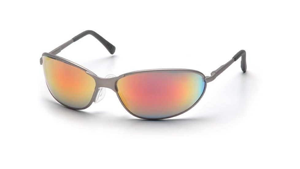 Pyramex Zone II Metal Safety Glasses - Ice Orange Mirror Lens, Gun Metal Frame SGM3345E