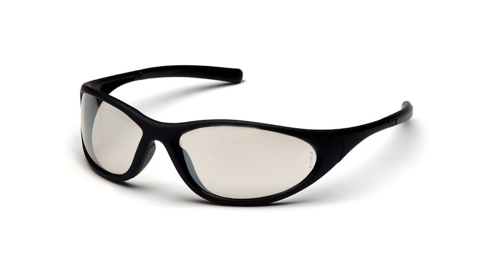 Pyramex Zone II Safety Glasses - Indoor/Outdoor Mirror Lens, Matte Black Frame SB3380E