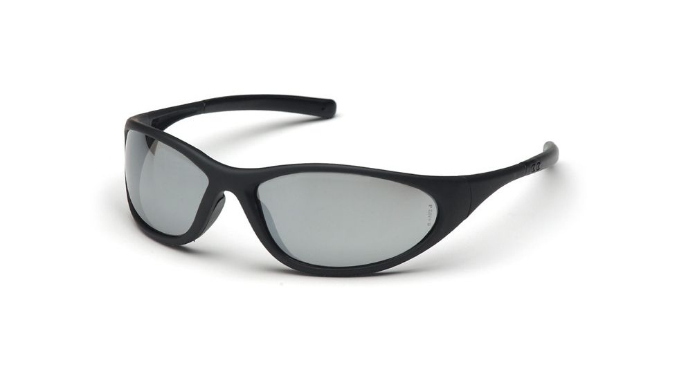 Pyramex Zone II Safety Glasses - Silver Mirror Lens, Matte Black Frame SB3370E