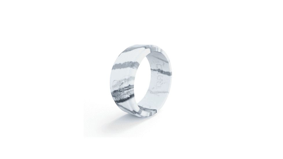 QALO Womens Modern Silicone Ring, Marble, 5 QS9-FSE05