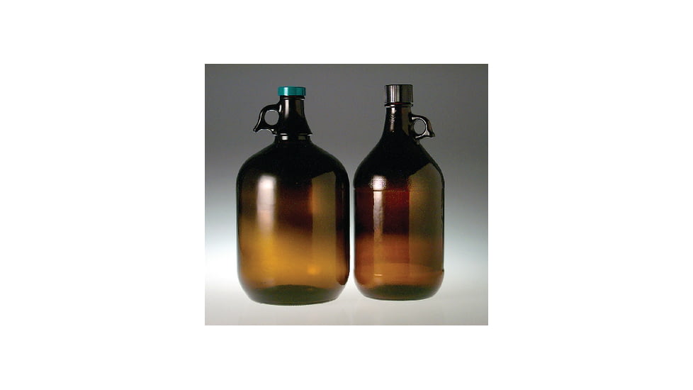 Qorpak Amber Glass Jugs, Qorpak GLC-02065 With 14B White Rubber-Lined Cap