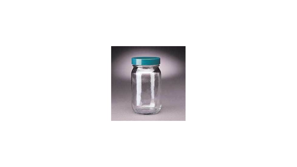 Qorpak Standard Bottles, Wide Mouth, Qorpak 7773 With Pulp/Vinyl-Lined Black Phenolic Cap