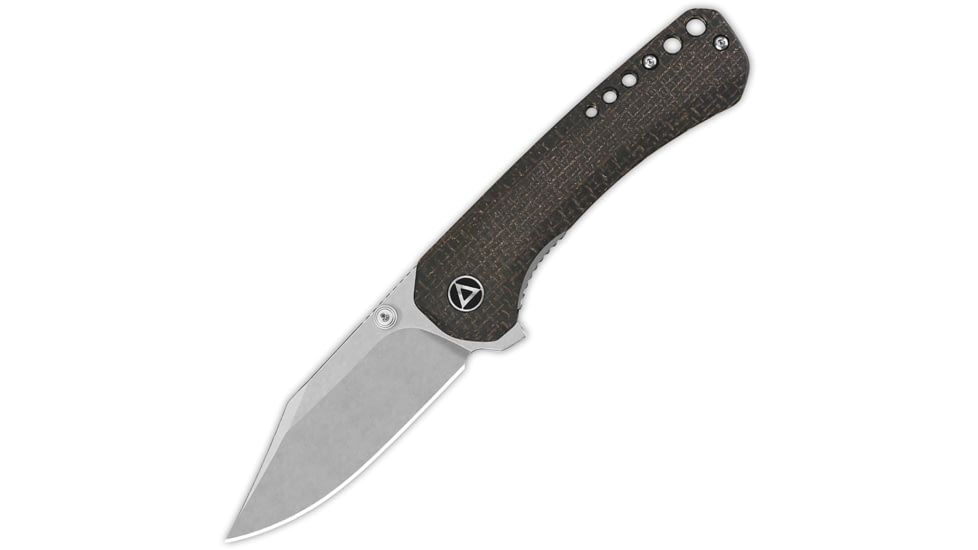 QSP Knife Kestrel Linerlock Brown Mic