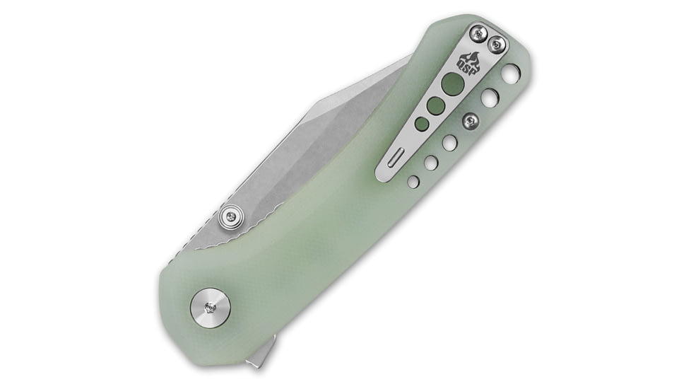 QSP Knife Kestrel Linerlock Jade G10