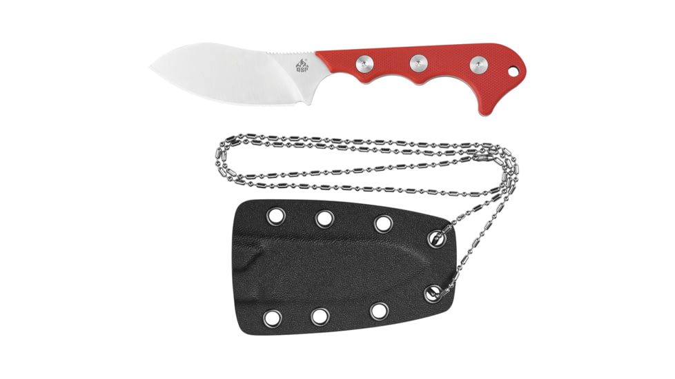 QSP Knife Neckmuk Neck Knife Red