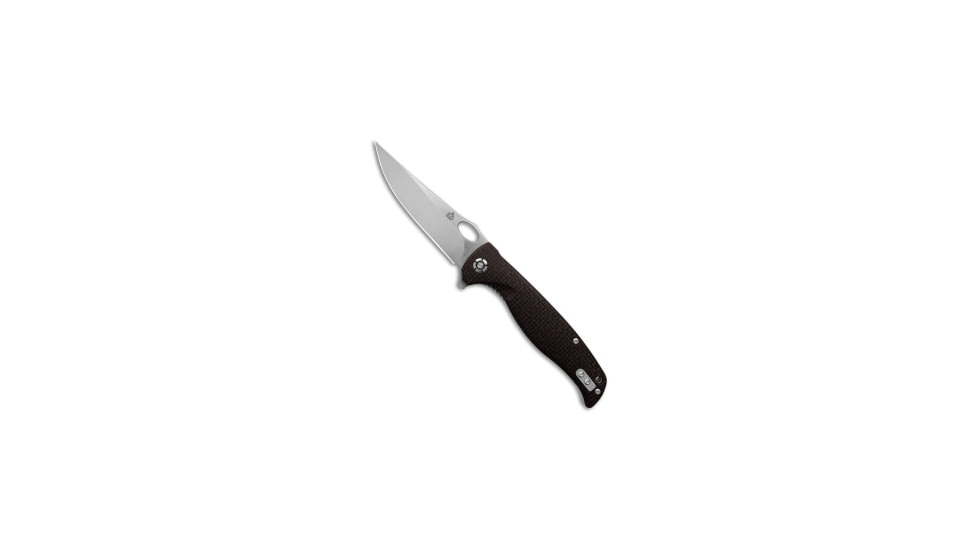 Qsp QSP Gavial Liner Lock Knife Brown Micarta 4" Satin, Brown, D2, adult, BHQ-182223