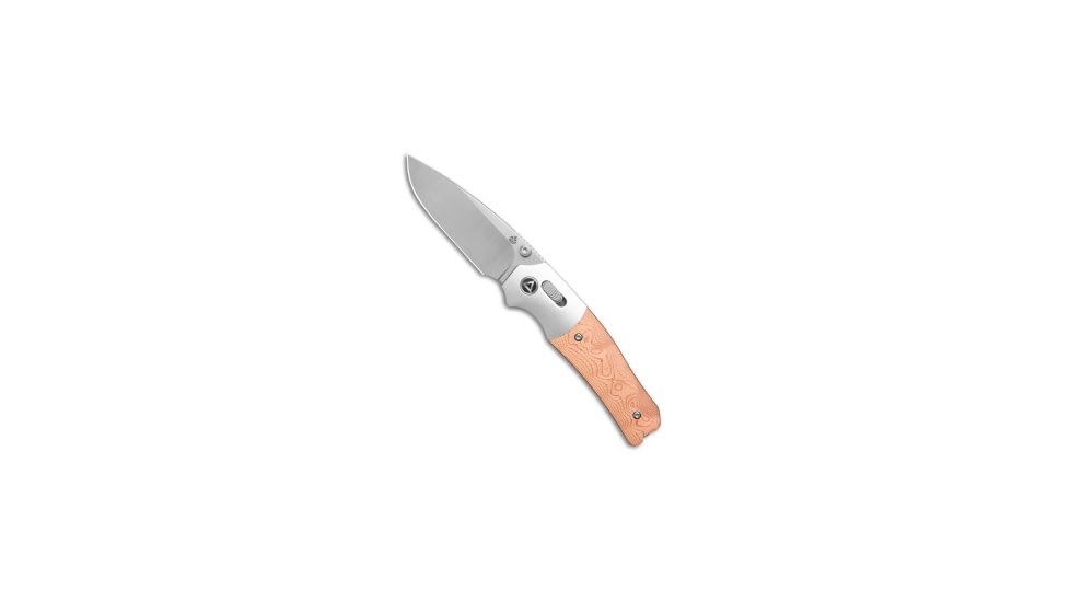 Qsp QSP Jacob Lundquist Vault Glyde Lock Knife G-10/Copper Foil 3.25&quot; SW/Satin, Copper, Sandvik 14C28N, adult, BHQ-218066