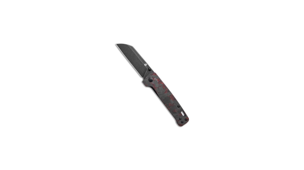 Qsp QSP Penguin Liner Lock Knife Shredded G-10 Red 3.1" Black SW, Black/Red, D2, adult, BHQ-138601
